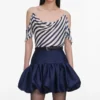 Navy Stripe Georgette Top Navy Stripe Georgette Top