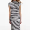 Navy Stripe Jersey Maxi Dress Navy Stripe Jersey Maxi Dress