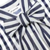 Navy Stripe Tie Neck Blouse Navy Stripe Tie Neck Blouse