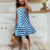 Navy Striped Cherry Motif Headband Navy Striped Cherry Motif Headband