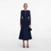Navy Tailored Lace Midi Dress Navy Tailored Lace Midi Dress