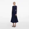Navy Tailored Lace Midi Dress Navy Tailored Lace Midi Dress