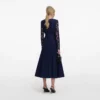 Navy Tailored Lace Midi Dress Navy Tailored Lace Midi Dress