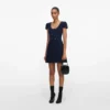 Navy Textured Boucle Mini Dress Navy Textured Boucle Mini Dress