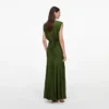 Olive Jersey Gathered Maxi Dress Olive Jersey Gathered Maxi Dress
