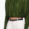 Olive Jersey Gathered Top Olive Jersey Gathered Top