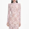 Pale Pink Rhinestone Lace Maxi Dress Pale Pink Rhinestone Lace Maxi Dress