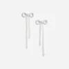 Pearl Bow Dangle Earrings Pearl Bow Dangle Earrings
