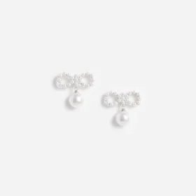 Pearl Bow Earrings