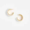 Pearl Cluster Hoop Earrings Pearl Cluster Hoop Earrings