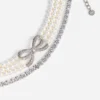 Pearl Crystal Bow Choker