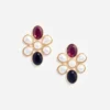 Pearl Crystal Cluster Earrings