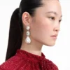 Pearl Crystal Droplet Earrings