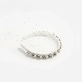 Pearl Embellished Veil Headband