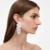 Pearl Flower Beaded Cluster Earring Pearl Flower Beaded Cluster Earring