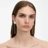 Pearl Flower Crystal Droplet Earring