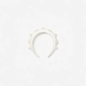 Pearl Flower Satin Head Band