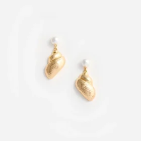 Pearl Gold Shell Earrings