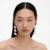 Pearl Petal Tiered Earrings