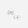 Pearl Satin Bow Earrings