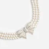 Pearl Satin Bow Necklace Pearl Satin Bow Necklace