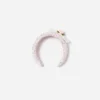 Pink Boucle Lace Bow Head Band Pink Boucle Lace Bow Head Band