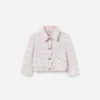 Pink Boucle Lace Bow Jacket
