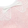 Pink Boucle Lace Collar Midi Dress Pink Boucle Lace Collar Midi Dress