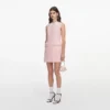 Pink Boucle Lace Collar Mini Dress Pink Boucle Lace Collar Mini Dress