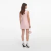 Pink Boucle Lace Collar Mini Dress Pink Boucle Lace Collar Mini Dress