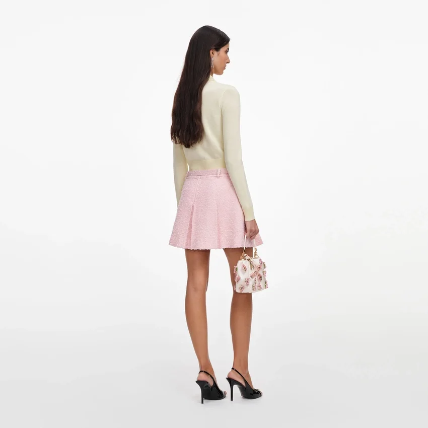 Pink Boucle Mini Skirt Pink Boucle Mini Skirt