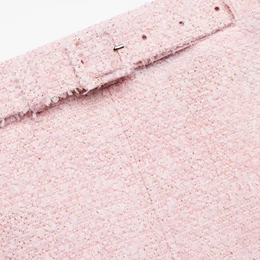 Pink Boucle Mini Skirt Pink Boucle Mini Skirt