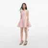 Pink Boucle Sleeveless Mini Dress Pink Boucle Sleeveless Mini Dress