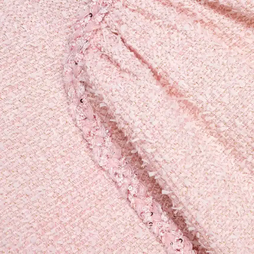 Pink Boucle Sleeveless Mini Dress Pink Boucle Sleeveless Mini Dress