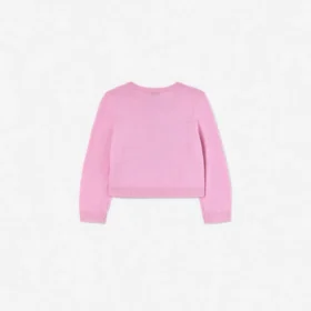 Pink Bow Pointelle Knit Cardigan