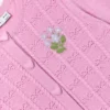 Pink Bow Pointelle Knit Cardigan Pink Bow Pointelle Knit Cardigan