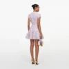 Pink Check Knit Beaded Mini Dress Pink Check Knit Beaded Mini Dress