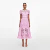 Pink Cord Lace Midi Dress Pink Cord Lace Midi Dress