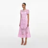 Pink Cord Lace Midi Dress Pink Cord Lace Midi Dress