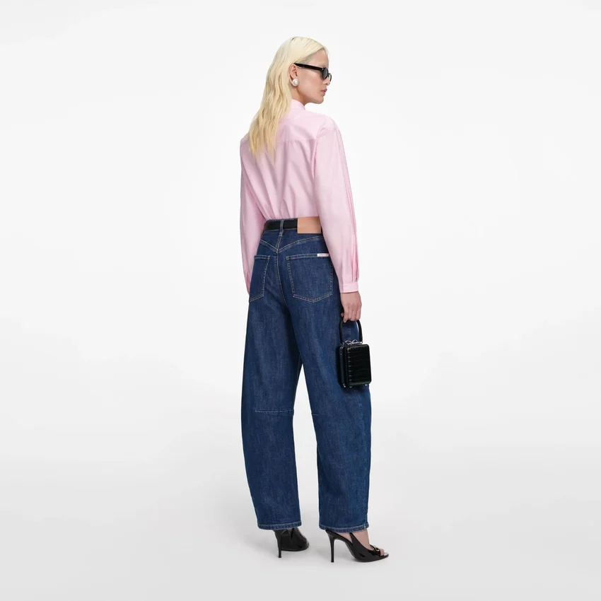 Pink Cotton Asymmetric Shirt Pink Cotton Asymmetric Shirt