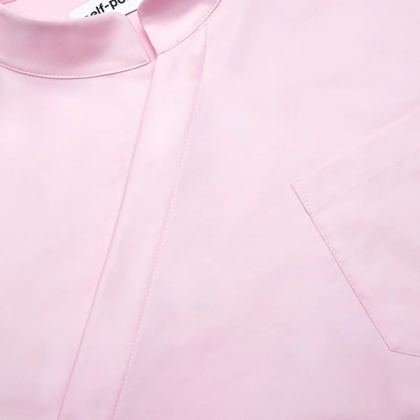 Pink Cotton Asymmetric Shirt Pink Cotton Asymmetric Shirt
