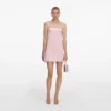 Pink Crepe 3D Sequin Flower Mini Dress Pink Crepe 3D Sequin Flower Mini Dress