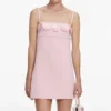 Pink Crepe 3D Sequin Flower Mini Dress Pink Crepe 3D Sequin Flower Mini Dress