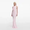 Pink Crepe Halter Neck Maxi Dress Pink Crepe Halter Neck Maxi Dress