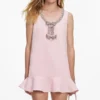Pink Crepe Mini Dress Pink Crepe Mini Dress
