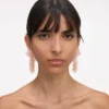 Pink Crystal Cluster Earrings