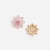 Pink Crystal Flower Earrings Pink Crystal Flower Earrings