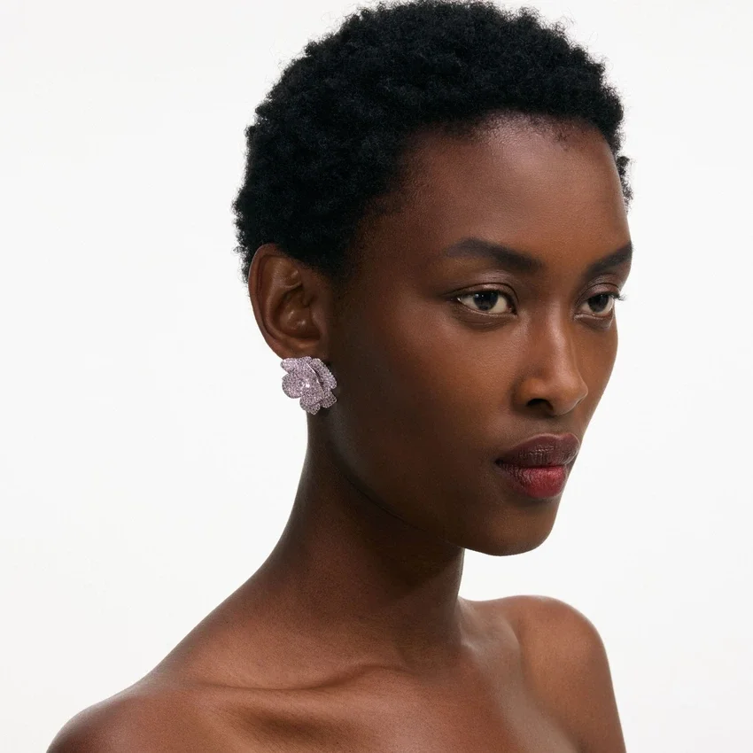 Pink Crystal Flower Earrings Pink Crystal Flower Earrings