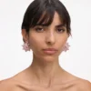 Pink Crystal Flower Earrings Pink Crystal Flower Earrings