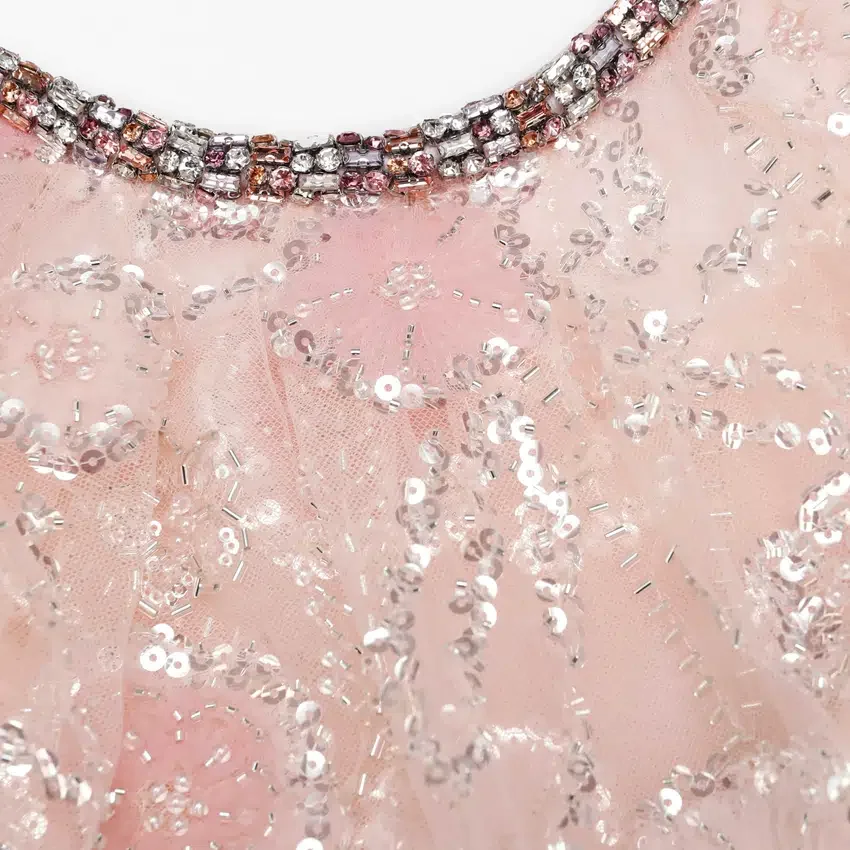 Pink Embellished Cape Midi Dress Pink Embellished Cape Midi Dress